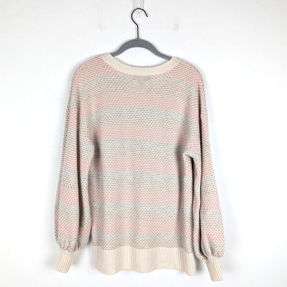 Summersalt The Coziest Cashmere Blend‎ Pastel Soft Stripe Sweater Size Small - Picture 7 of 10